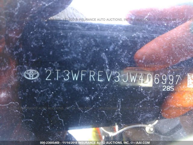 2T3WFREV3JW406997 - 2018 TOYOTA RAV4 ADVENTURE/XLE წითელი ფოტო 9