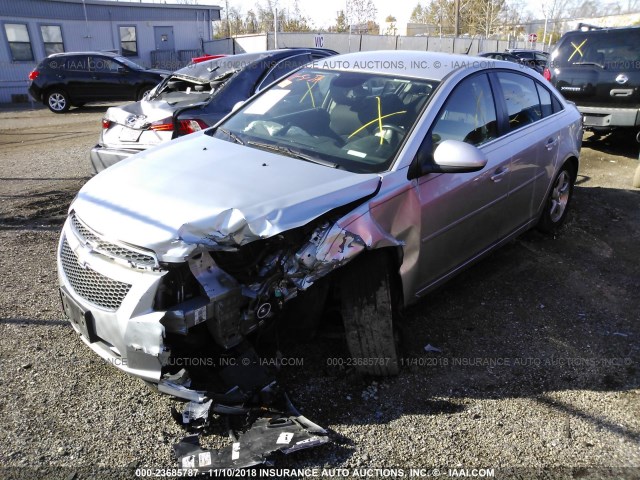 1G1PC5SB3D7323496 - 2013 CHEVROLET CRUZE LT SILVER photo 2