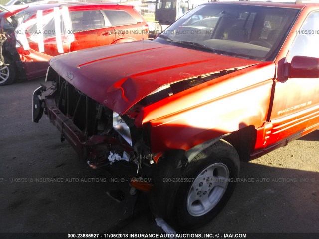 1J4GZ48Y0WC262883 - 1998 JEEP GRAND CHEROKEE LAREDO/SPECIAL RED photo 6