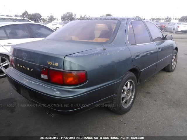 JT2BF12K3T0170880 - 1996 TOYOTA CAMRY LE/XLE/SE GREEN photo 4