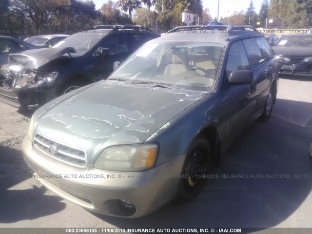 4S3BH675416659347 - 2001 SUBARU LEGACY OUTBACK AWP 绿色 照片 2