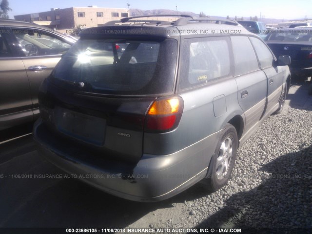 4S3BH675416659347 - 2001 SUBARU LEGACY OUTBACK AWP 绿色 照片 4