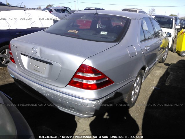 WDBNG70J11A175922 - 2001 MERCEDES-BENZ S 430 SILVER photo 4