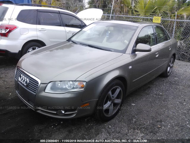 WAUAH78E77A250486 - 2007 AUDI A4 3.2 GOLD photo 2