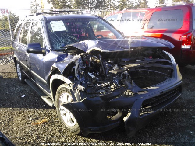 JHLRD78846C028442 - 2006 HONDA CR-V EX BLUE photo 1