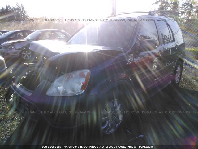 JHLRD78846C028442 - 2006 HONDA CR-V EX BLUE photo 2