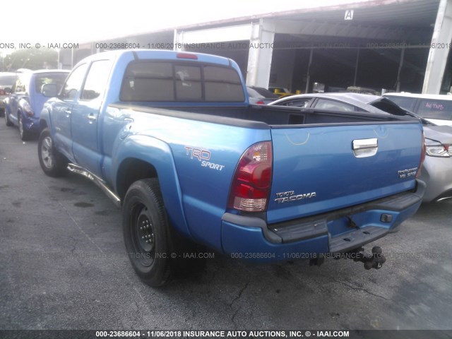 3TMKU72N57M011498 - 2007 TOYOTA TACOMA DBL CAB PRERUNNER LNG BED BLUE photo 3