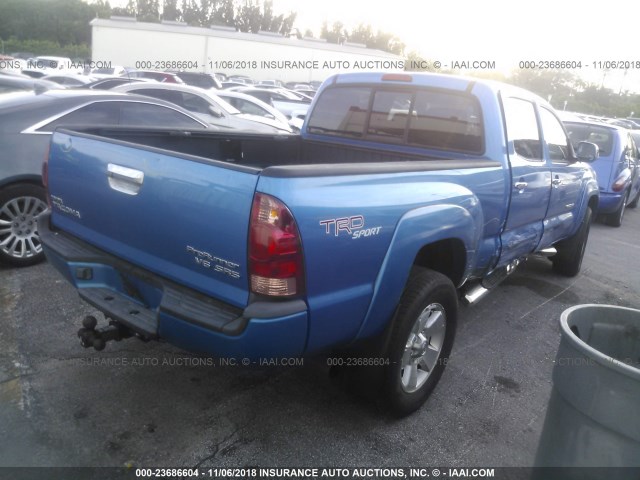 3TMKU72N57M011498 - 2007 TOYOTA TACOMA DBL CAB PRERUNNER LNG BED BLUE photo 4