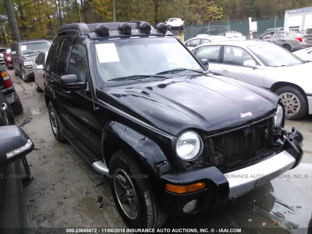 1J4GL38K63W725918 - 2003 JEEP LIBERTY RENEGADE BLACK photo 1