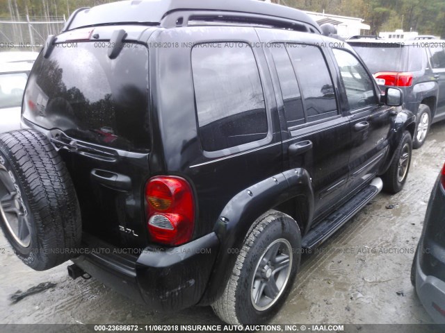 1J4GL38K63W725918 - 2003 JEEP LIBERTY RENEGADE BLACK photo 4