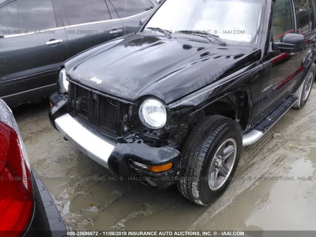 1J4GL38K63W725918 - 2003 JEEP LIBERTY RENEGADE BLACK photo 6