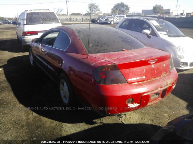 4C3AG52H01E103488 - 2001 CHRYSLER SEBRING LXI RED photo 3