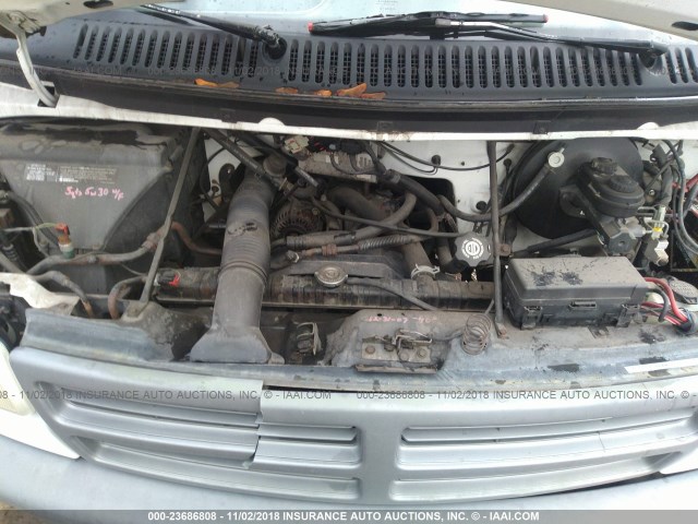 2B7HB21Y4TK112879 - 1996 DODGE RAM VAN B2500 WHITE photo 10