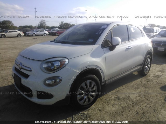 ZFBCFXAT5GP370975 - 2016 FIAT 500X POP WHITE photo 2