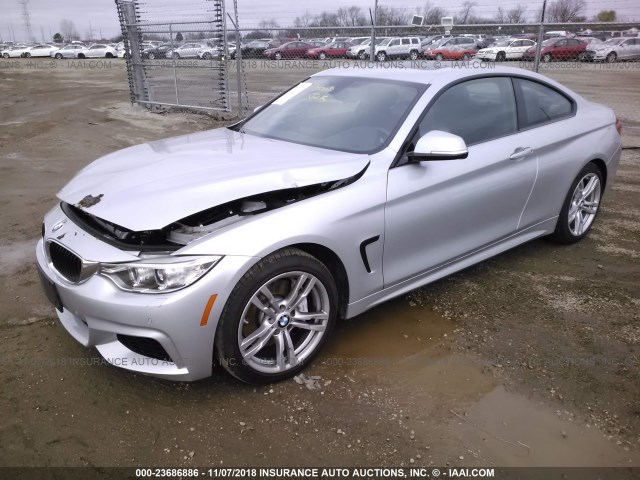 WBA3R5C58EK187701 - 2014 BMW 435 XI SILVER photo 2