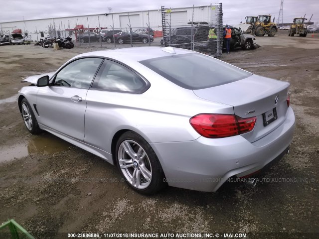 WBA3R5C58EK187701 - 2014 BMW 435 XI SILVER photo 3