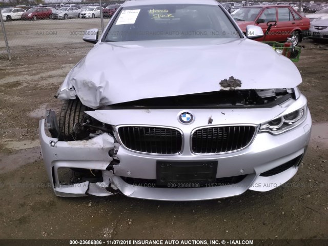 WBA3R5C58EK187701 - 2014 BMW 435 XI SILVER photo 6