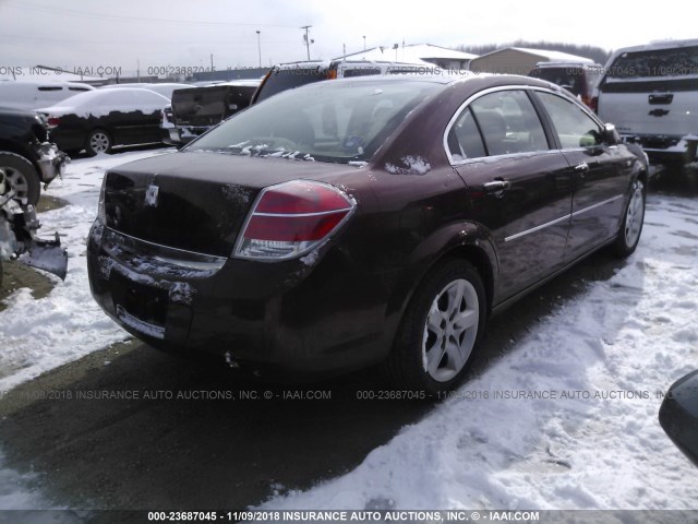 1G8ZS57B88F290545 - 2008 SATURN AURA XE RED photo 4