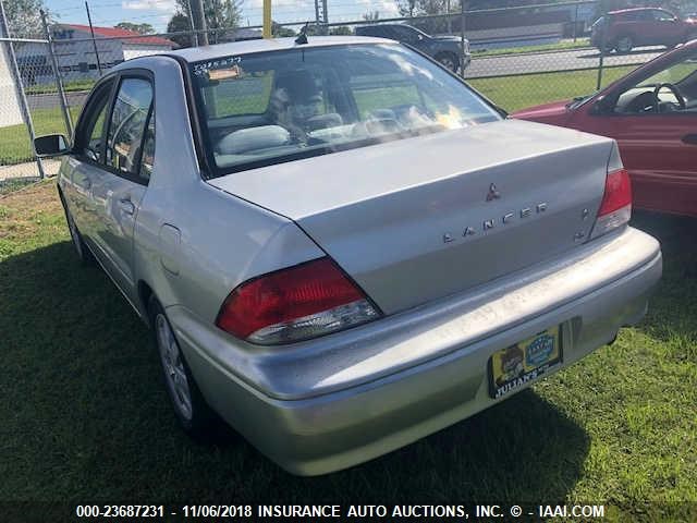 JA3AJ36E23U085277 - 2003 MITSUBISHI LANCER LS SILVER photo 3