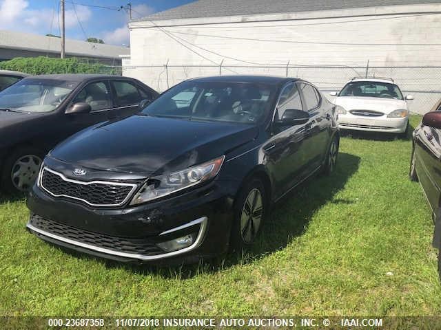 KNAGM4AD2C5030102 - 2012 KIA OPTIMA HYBRID BLACK photo 2