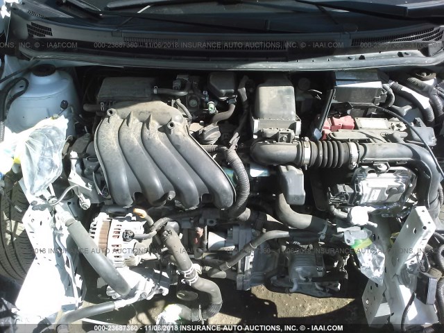 3N1CE2CP6FL399353 - 2015 NISSAN VERSA NOTE S/S PLUS/SV/SL/SR WHITE photo 10