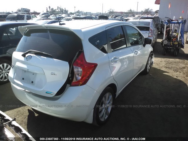 3N1CE2CP6FL399353 - 2015 NISSAN VERSA NOTE S/S PLUS/SV/SL/SR WHITE photo 4
