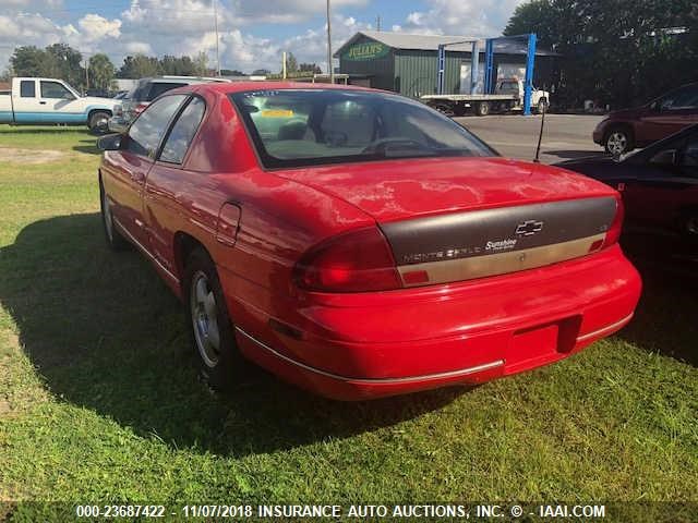 2G1WW12M7T9308705 - 1996 CHEVROLET MONTE CARLO LS RED photo 3