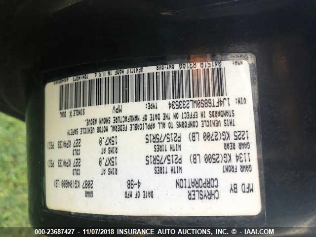 1J4FT68S0WL233534 - 1998 JEEP CHEROKEE SPORT/CLASSIC შავი ფოტო 9