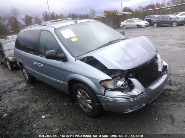 2C4GP64L15R479656 - 2005 CHRYSLER TOWN & COUNTRY LIMITED BLUE photo 1