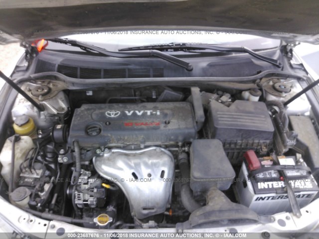 4T1BE46K87U132111 - 2007 TOYOTA CAMRY NEW GENERAT CE/LE/XLE/SE SILVER photo 10