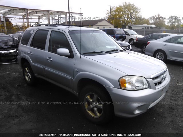 4F2CZ94155KM50801 - 2005 MAZDA TRIBUTE S SILVER photo 1