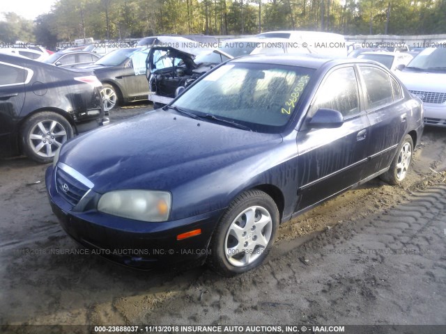 KMHDN46D96U265758 - 2006 HYUNDAI ELANTRA GLS/GT/LIMITED BLUE photo 2