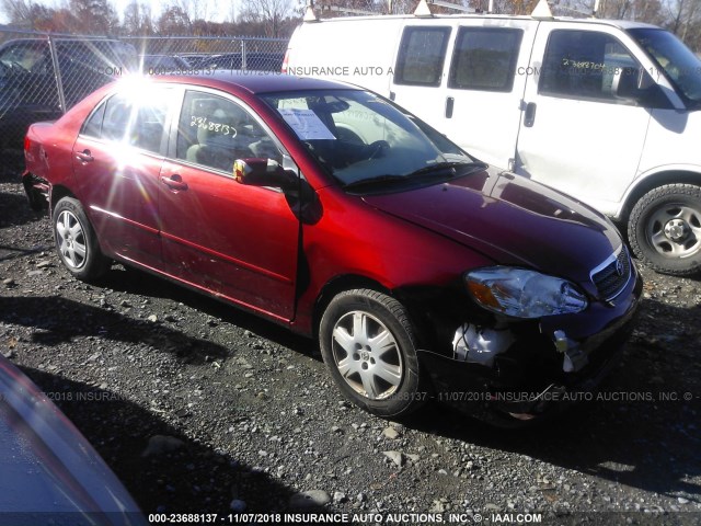 2T1BR32E45C372382 - 2005 TOYOTA COROLLA CE/LE/S RED photo 1