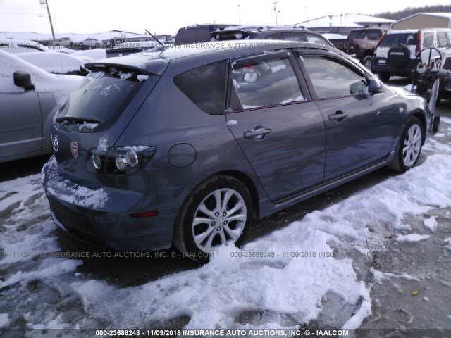 JM1BK343481120138 - 2008 MAZDA 3 HATCHBACK GRAY photo 4