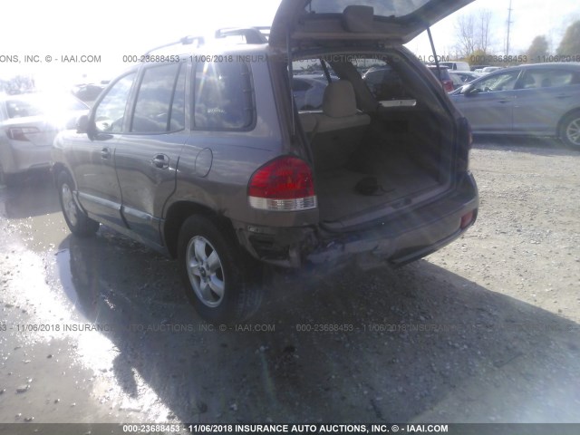 KM8SC73D15U930363 - 2005 HYUNDAI SANTA FE GLS/LX BROWN photo 3