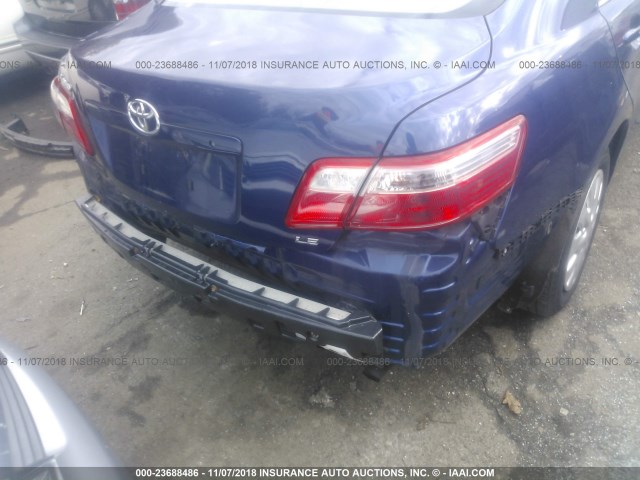 4T1BE46K77U104963 - 2007 TOYOTA CAMRY NEW GENERAT CE/LE/XLE/SE BLUE photo 6