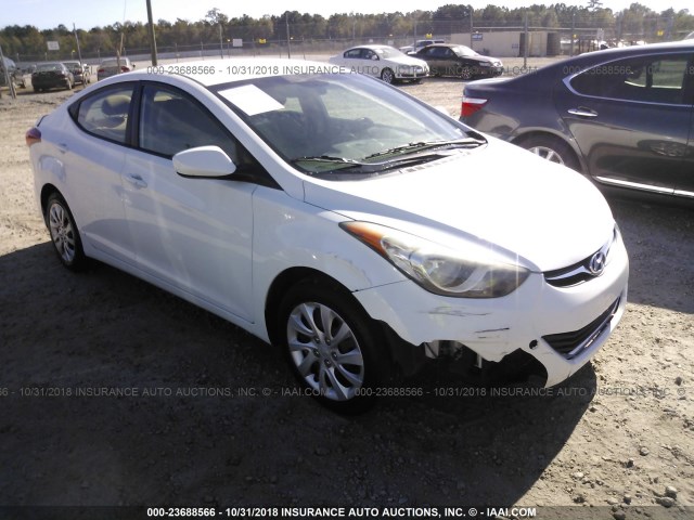 5NPDH4AE2CH071140 - 2012 HYUNDAI ELANTRA GLS/LIMITED WHITE photo 1