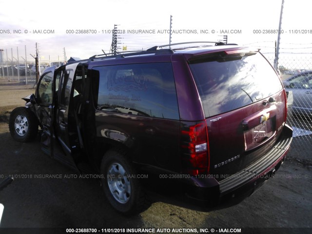 1GNUKJE35AR229024 - 2010 CHEVROLET SUBURBAN K1500 LT RED photo 3