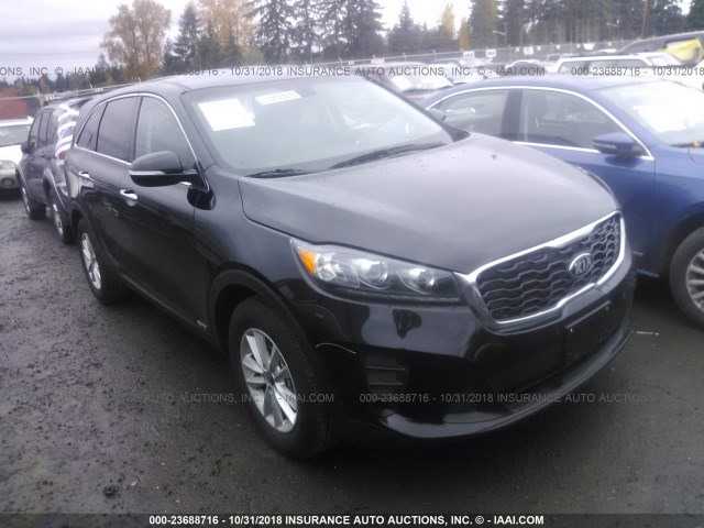 5XYPGDA5XKG454667 - 2019 KIA SORENTO LX/L BLACK photo 1