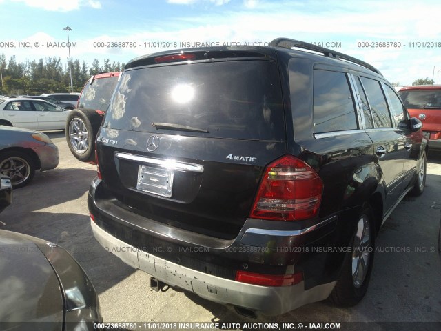 4JGBF22E07A237468 - 2007 MERCEDES-BENZ GL 320 CDI BLACK photo 4