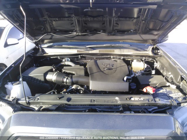 5TFCZ5AN1GX041846 - 2016 TOYOTA TACOMA DBL CAB/SR/SR5/TRD SPT/OR GRAY photo 10