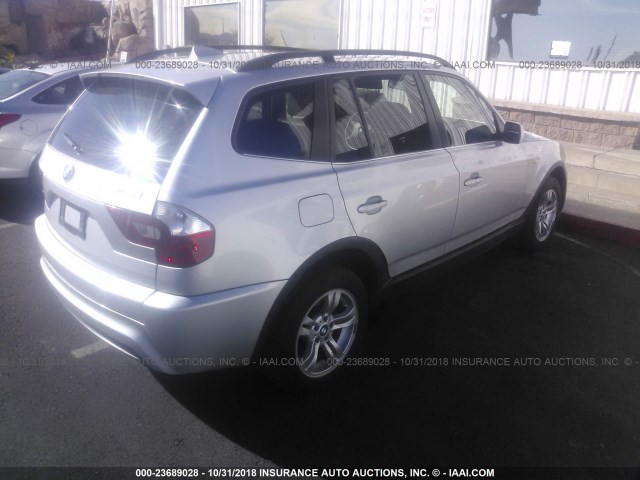 WBXPA93496WG90969 - 2006 BMW X3 SILVER photo 4