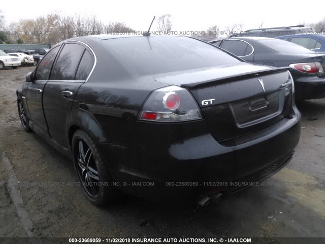 6G2EC57Y68L138102 - 2008 PONTIAC G8 GT BLACK photo 3