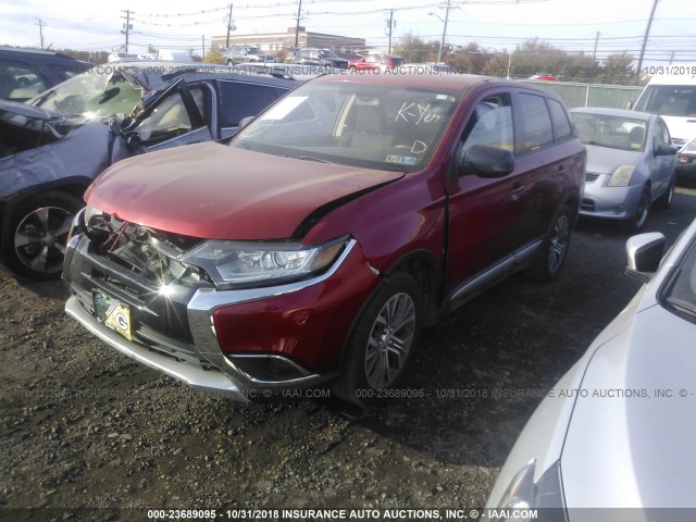 JA4AD2A38HZ030281 - 2017 MITSUBISHI OUTLANDER ES RED photo 2