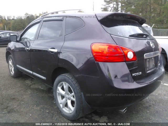 JN8AS5MV2BW297424 - 2011 NISSAN ROGUE S/SV/KROM BLACK photo 3