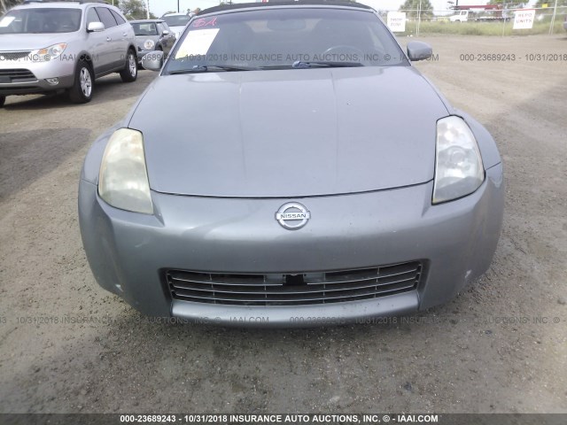 JN1AZ36A34T014199 - 2004 NISSAN 350Z ROADSTER GRAY photo 6