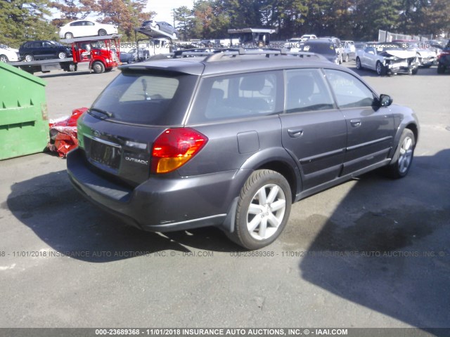 4S4BP62CX77333401 - 2007 SUBARU OUTBACK OUTBACK 2.5I LIMITED GRAY photo 4