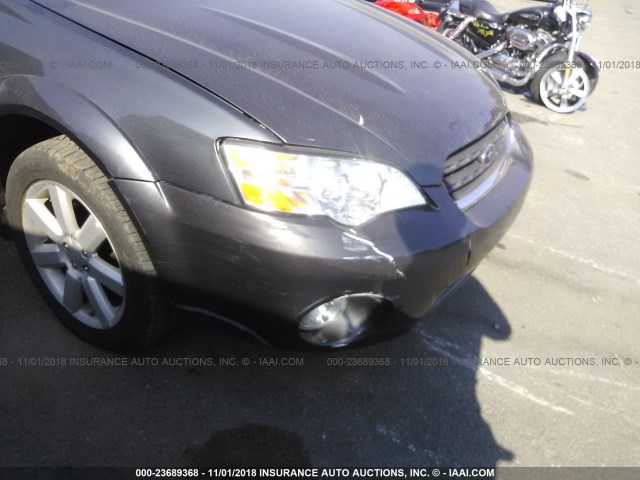 4S4BP62CX77333401 - 2007 SUBARU OUTBACK OUTBACK 2.5I LIMITED GRAY photo 6