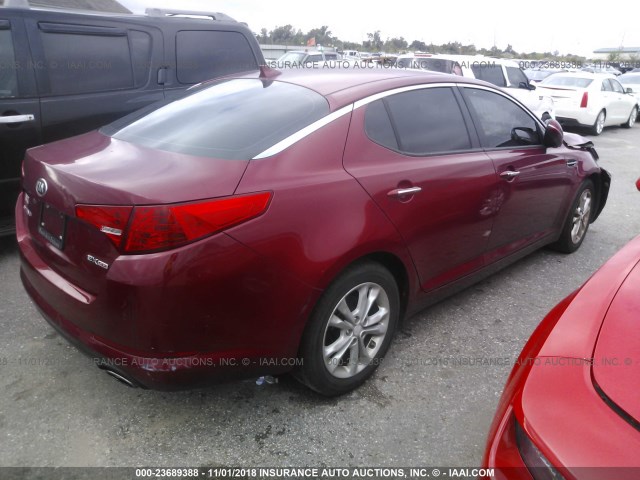 5XXGN4A78DG211146 - 2013 KIA OPTIMA EX 勃艮第红 照片 4
