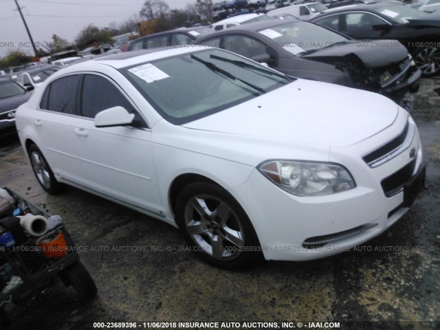 1G1ZH57B39F159120 - 2009 CHEVROLET MALIBU 1LT WHITE photo 1